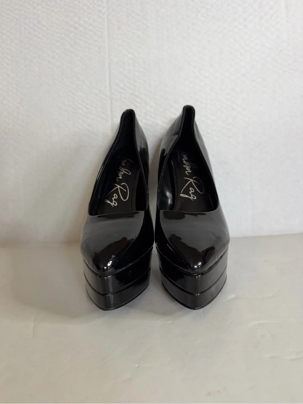 London Rag Cuddles Patent Faux Leather Platform Stiletto women’s Pumps